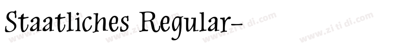Staatliches Regular字体转换